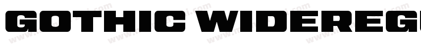 Gothic WideRegular字体转换